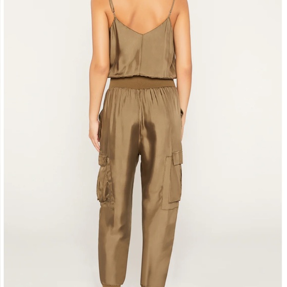 Cinq a Sept Amos Silk Jumpsuit, color: Brown - Picture 2 of 3